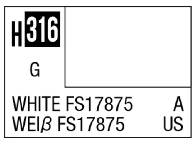 Mr. Hobby H316 White FS17875 Paint