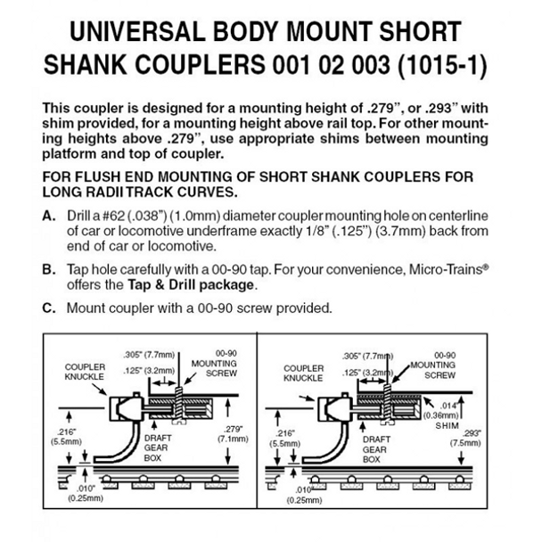 BMC SHRT SHNK 1015-1 ASMB     