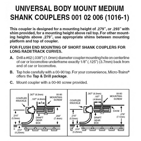 BMC MDM SHANK 1016-1 ASMB     