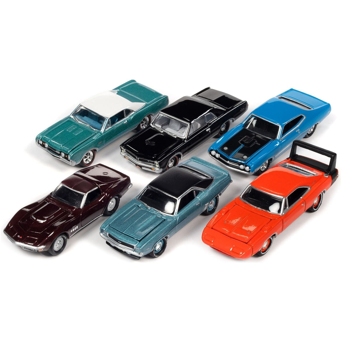 "Muscle Cars USA" 2022 Set A of 6 pieces Release 3 1/64 Diecast Model Cars by Johnny Lightning-Johnny Lightning-ModelCars.com