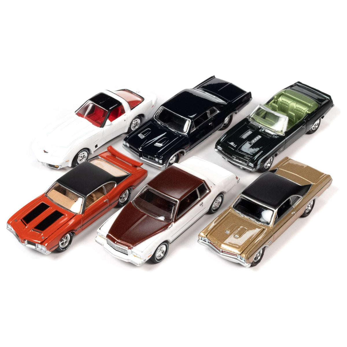 "Muscle Cars USA" 2023 Set A of 6 pieces Release 1 "OK Used Cars" 1/64 Diecast Model Cars by Johnny Lightning-Johnny Lightning-ModelCars.com