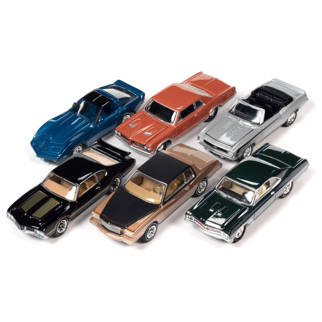 "Muscle Cars USA" 2023 Set B of 6 pieces Release 1 "OK Used Cars" 1/64 Diecast Model Cars by Johnny Lightning - Johnny Lightning - ModelCars.com