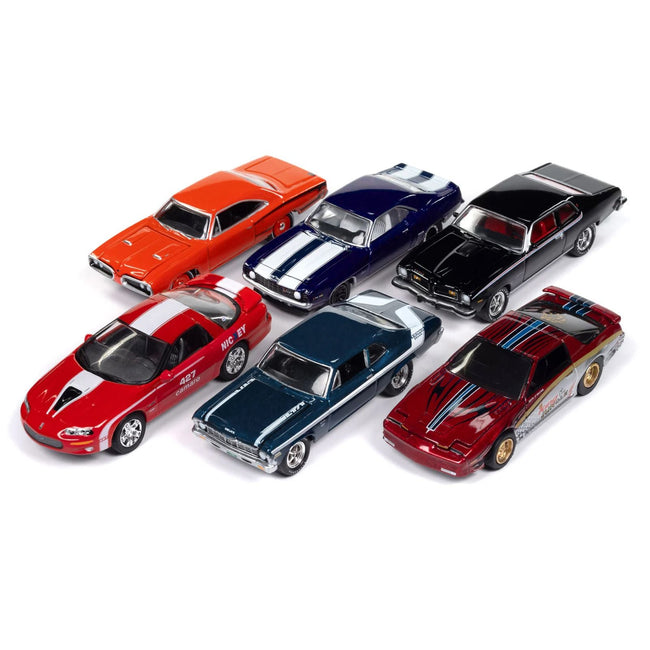 "Muscle Cars USA" 2025 Release 1 Set A of 6 pieces 1/64 Diecast Model Cars by Johnny Lightning-Johnny Lightning-ModelCars.com