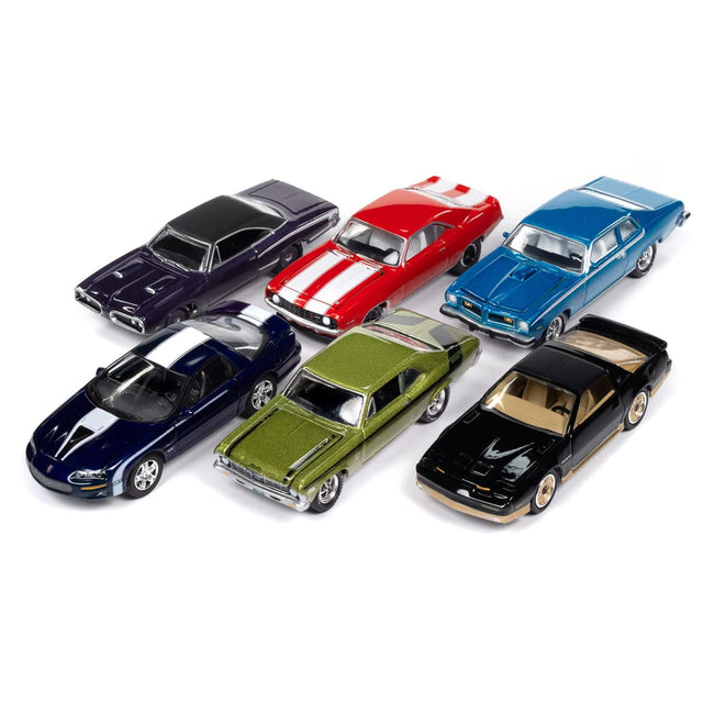 "Muscle Cars USA" 2025 Release 1 Set B of 6 pieces 1/64 Diecast Model Cars by Johnny Lightning-Johnny Lightning-ModelCars.com