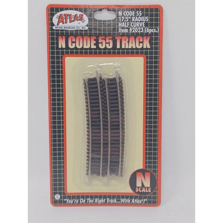 N 17.5" RAD HALF CURVE - Atlas Track - ModelCars.com
