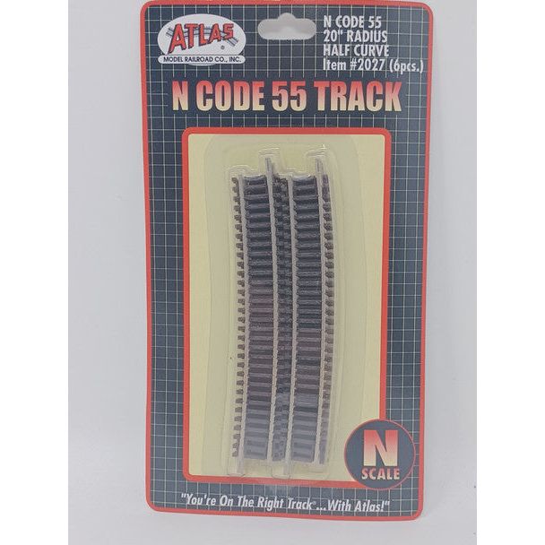 N 20" RAD HALF CURVE - Atlas Track - ModelCars.com