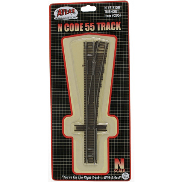 N 5 RIGHT TURNOUT - Atlas Track - ModelCars.com