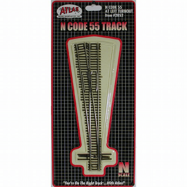 N 7 LEFT TURNOUT CODE 55 - Atlas Track - ModelCars.com