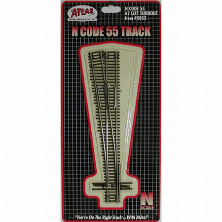 N 7 LEFT TURNOUT CODE 55 - Atlas Track - ModelCars.com