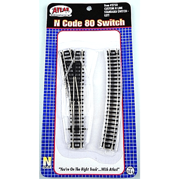 N CUSTOM STD SWITCH - LEFT - Atlas Track - ModelCars.com