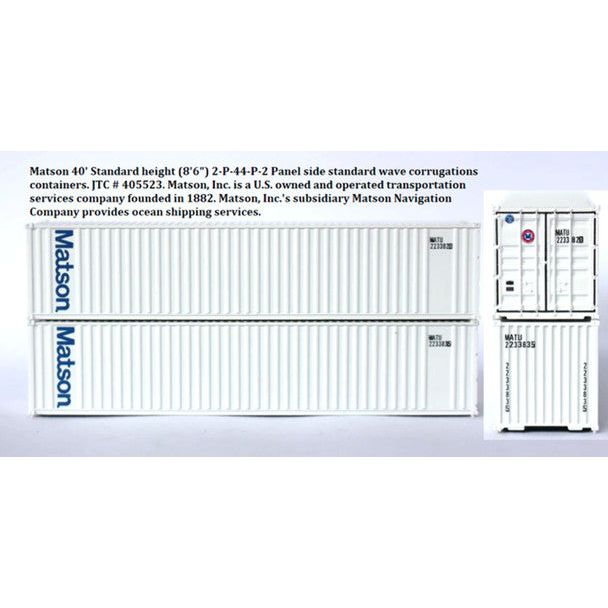 N MATSON 40'STD HEIGHT 2P - Jacksonville Terminal Co - ModelCars.com