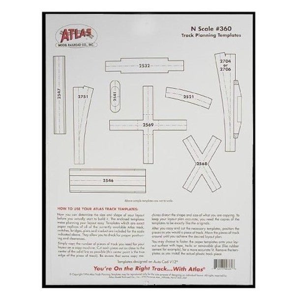 N SCALE PLANNING TEMPLATE - Atlas Track - ModelCars.com