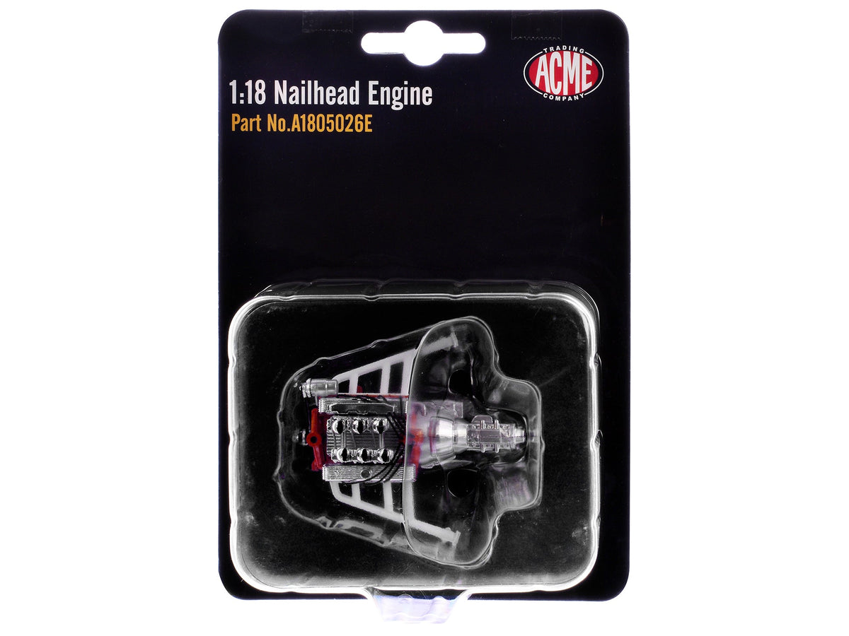 Nailhead Engine Replica from "1932 Ford 3 Window Coupe 'Peppermint Twist'" 1/18 Model by ACME-Acme-ModelCars.com