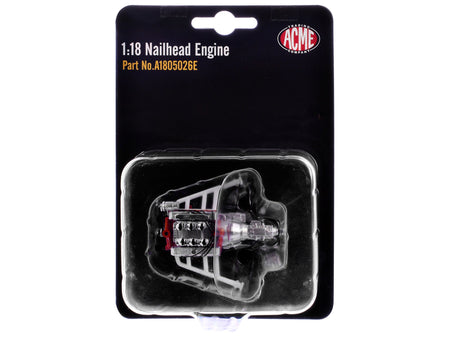 Nailhead Engine Replica from "1932 Ford 3 Window Coupe 'Peppermint Twist'" 1/18 Model by ACME-Acme-ModelCars.com