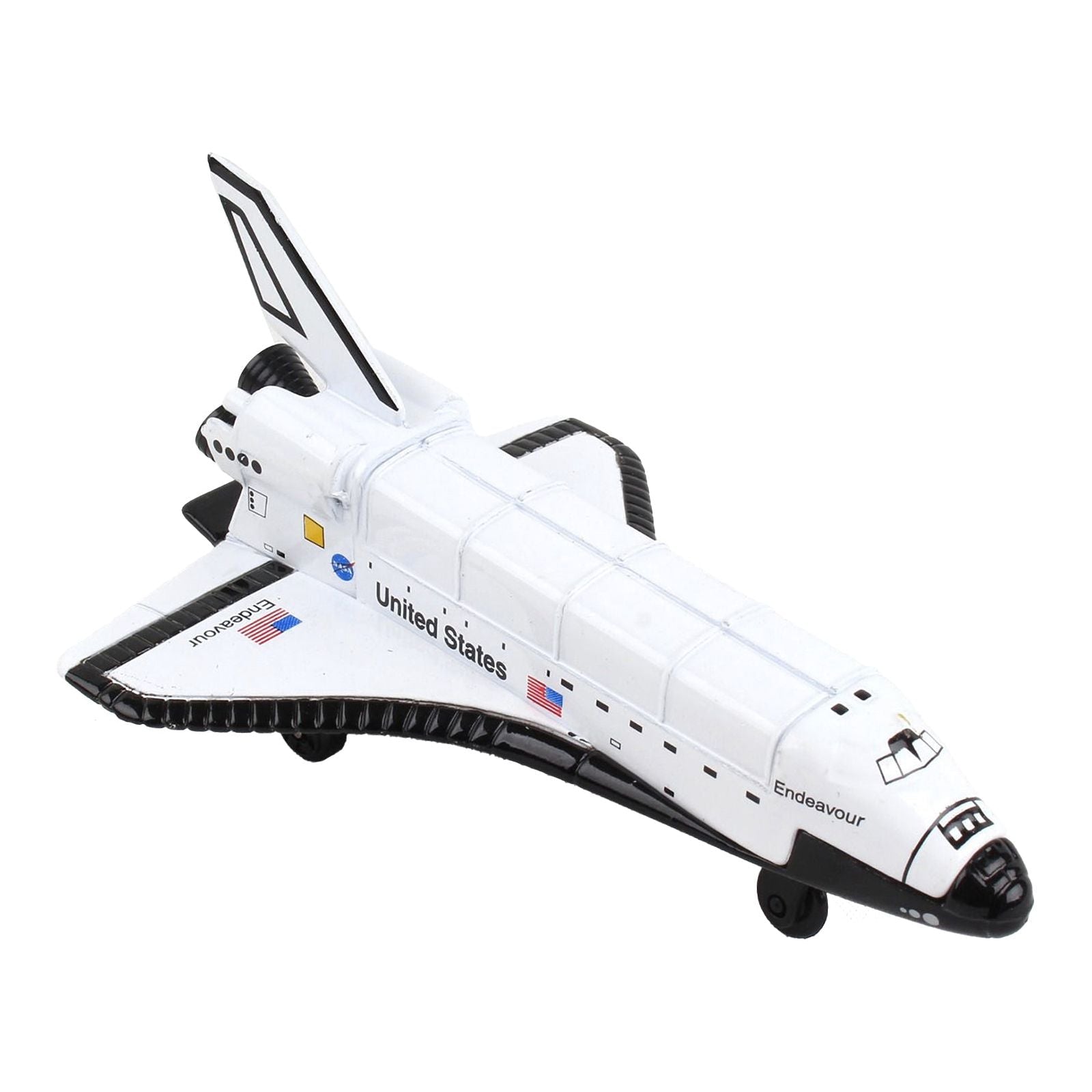 NASA "Endeavour" Space Shuttle White "United States" with Runway Section Diecast Model Airplane by Runway24 - Runway24 - ModelCars.com