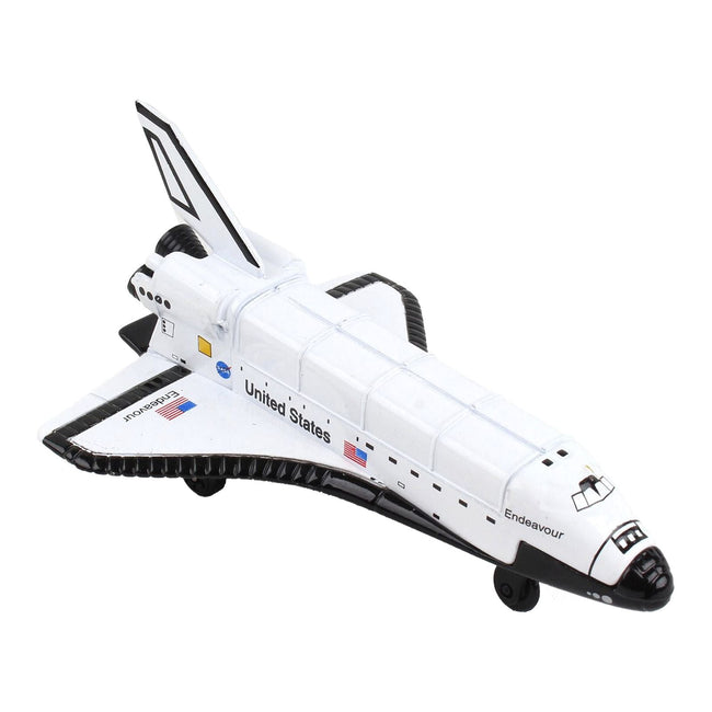 NASA "Endeavour" Space Shuttle White "United States" with Runway Section Diecast Model Airplane by Runway24 - Runway24 - ModelCars.com