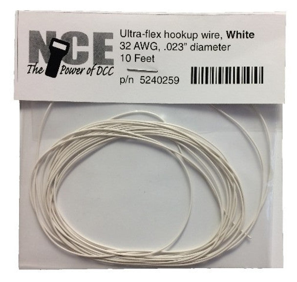 WHITE WIRE 32AWG 10 FT        