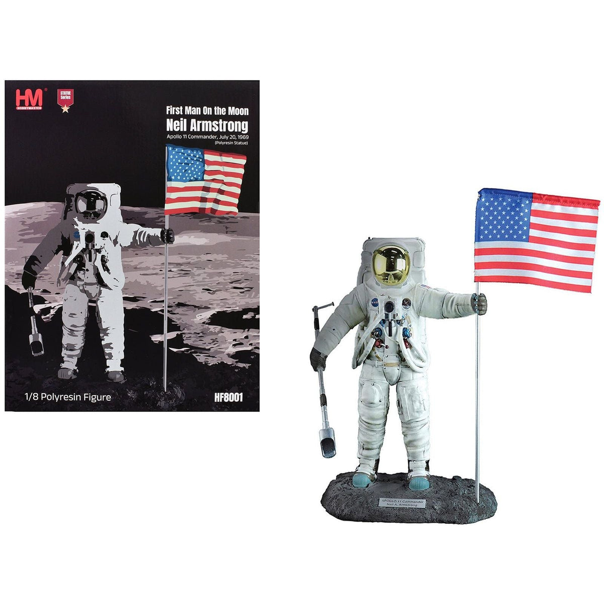 Neil Armstrong "Apollo 11 Commander - First Man On the Moon" Polyresin Statue "Statue Series" 1/8 Scale Model by Hobby Master-Hobby Master-ModelCars.com