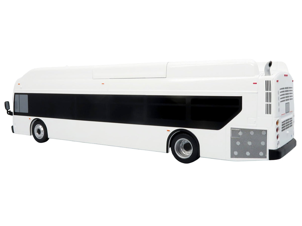 New Flyer Xcelsior Transit Bus Bank White "The Bus & Motorcoach Collection" Limited Edition to 504 Pieces Worldwide 1/43 Model by Iconic Replicas-Iconic Replicas-ModelCars.com