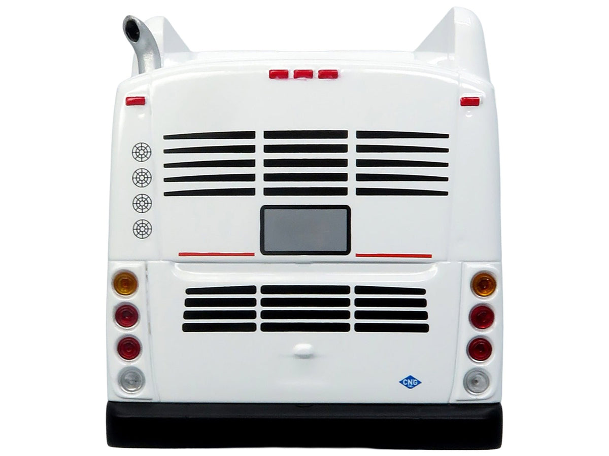 New Flyer Xcelsior Transit Bus Bank White "The Bus & Motorcoach Collection" Limited Edition to 504 Pieces Worldwide 1/43 Model by Iconic Replicas-Iconic Replicas-ModelCars.com
