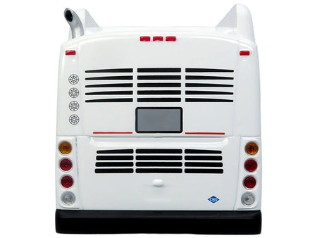 New Flyer Xcelsior Transit Bus Bank White "The Bus & Motorcoach Collection" Limited Edition to 504 Pieces Worldwide 1/43 Model by Iconic Replicas-Iconic Replicas-ModelCars.com