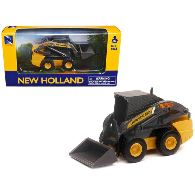 New Holland L228 Skid Steer Yellow Diecast Model by New Ray - New Ray - ModelCars.com