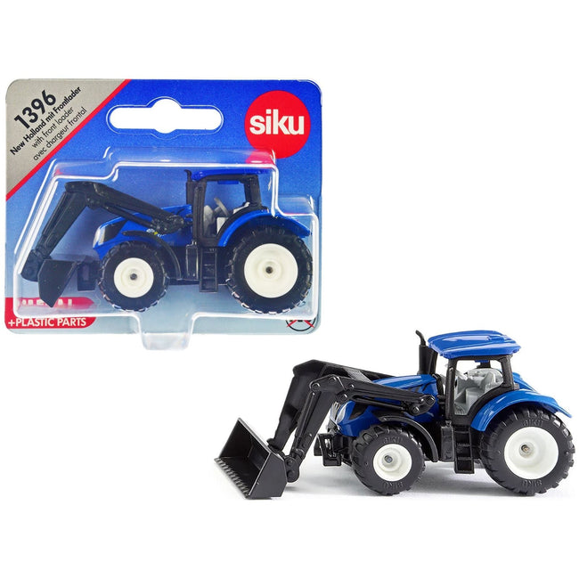 New Holland T7.315 Tractor with Front Loader Blue and Black Diecast Model by Siku-SIKU-ModelCars.com