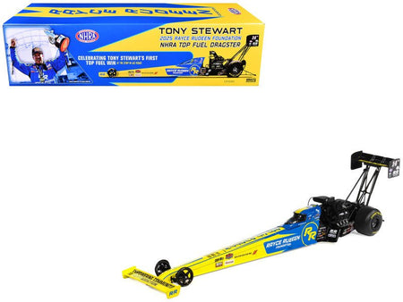 NHRA TFD (Top Fuel Dragster) 14TF Tony Stewart "Rayce Rudeen Foundation" Blue and Yellow (2025) 1/24 Diecast Model by Auto World-Autoworld-ModelCars.com