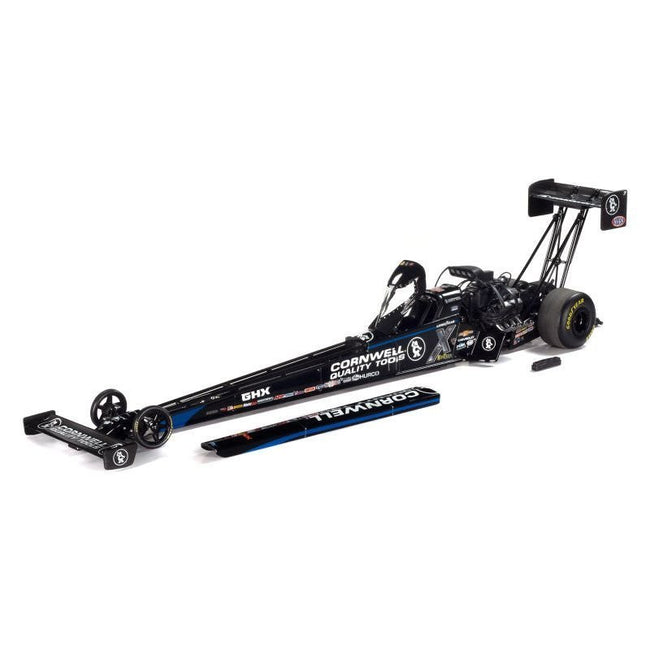 NHRA TFD (Top Fuel Dragster) Brittany Force "Cornwell Quality Tools" Black "John Force Racing" 1/24 Diecast Model by Auto World-Autoworld-ModelCars.com