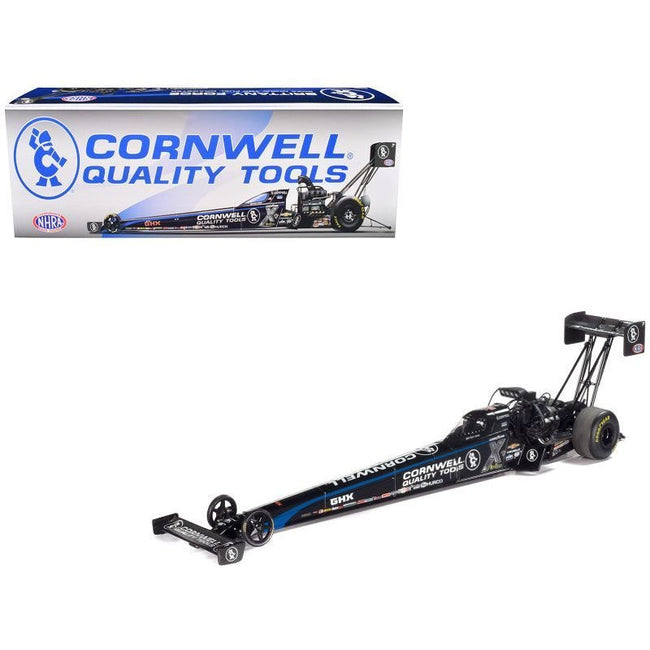 NHRA TFD (Top Fuel Dragster) Brittany Force "Cornwell Quality Tools" Black "John Force Racing" 1/24 Diecast Model by Auto World-Autoworld-ModelCars.com