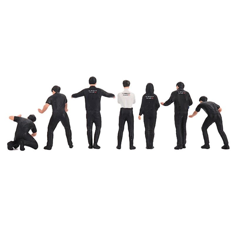 "NISMO Technician Team" 7 Piece Figure Set for 1/64 Scale Models by Mini GT - Mini GT - ModelCars.com