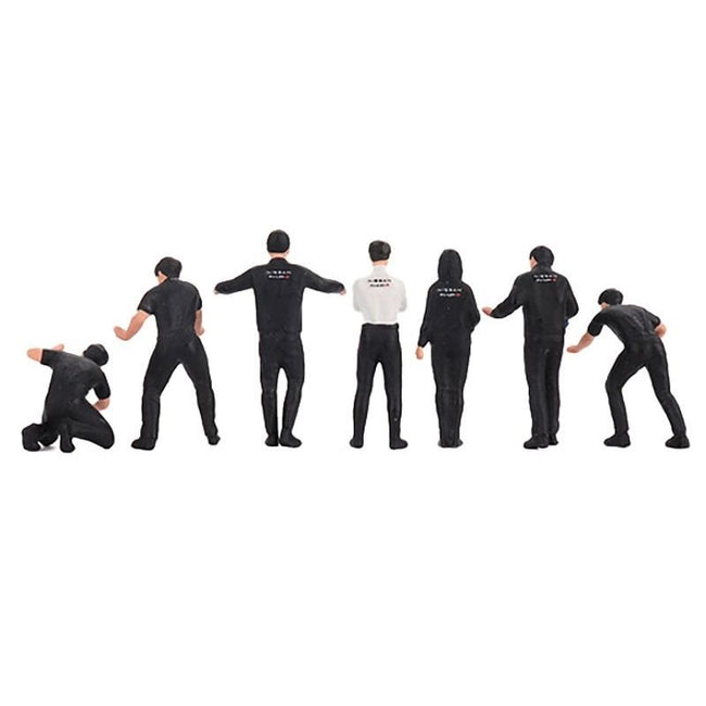 "NISMO Technician Team" 7 Piece Figure Set for 1/64 Scale Models by Mini GT-Mini GT-ModelCars.com