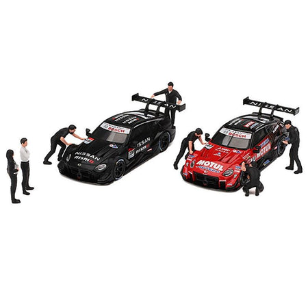 "NISMO Technician Team" 7 Piece Figure Set for 1/64 Scale Models by Mini GT - Mini GT - ModelCars.com