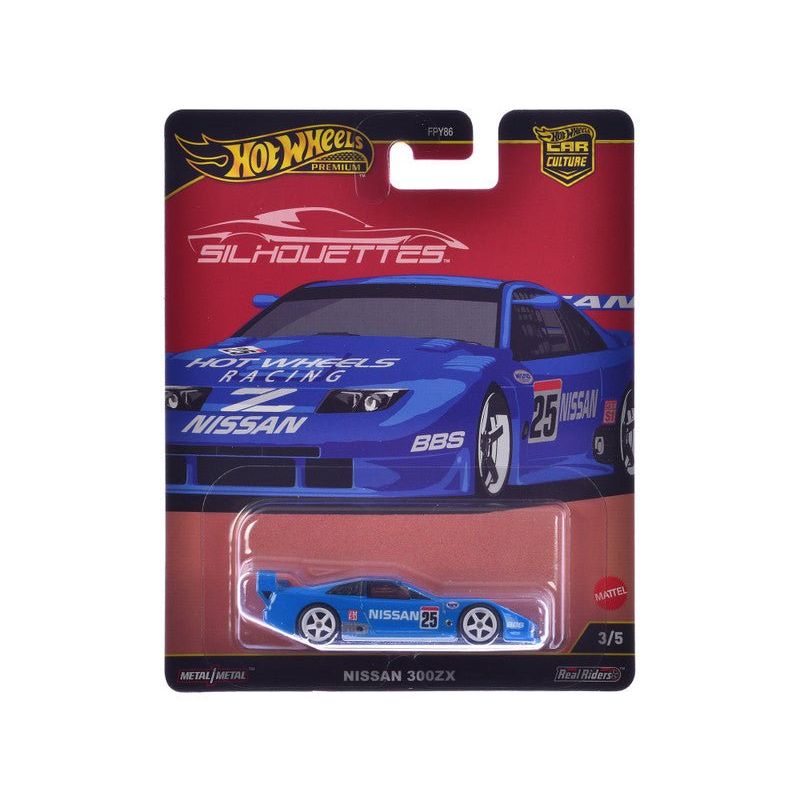 Nissan 300ZX 25 "Hot Wheels Racing" Blue "Silhouettes" Series Diecast Model Car by Hot Wheels - Hotwheels - ModelCars.com