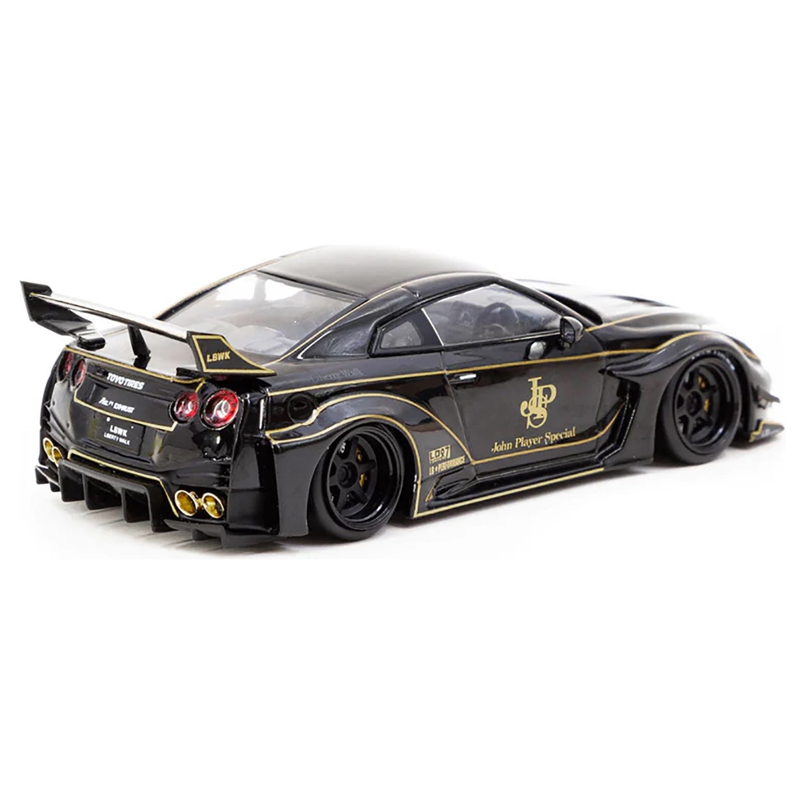 Nissan 35GT - RR LB - Silhouette WORKS GT RHD (Right Hand Drive) Black "John Player Special" 1/43 Diecast Model Car by Tarmac Works - Tarmac Works - ModelCars.com