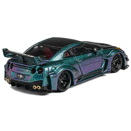 Nissan 35GT - RR "LB - Silhouette Works GT" RHD (Right Hand Drive) Magic Purple Metallic with Extra Wheels 1/64 Diecast Model Car by CM Model - CM Models - ModelCars.com