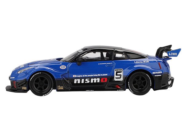 Nissan 35GT-RR Ver.2 "LB-Silhouette Works GT" #5 Blue with Black Top Limited Edition 1/64 Diecast Model Car by Mini GT-Mini GT-ModelCars.com