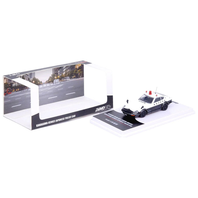 Nissan Fairlady 240ZG (HS30) RHD (Right Hand Drive) Black and White "Japanese Police" 1/64 Diecast Model Car by Inno Models - Inno Models - ModelCars.com