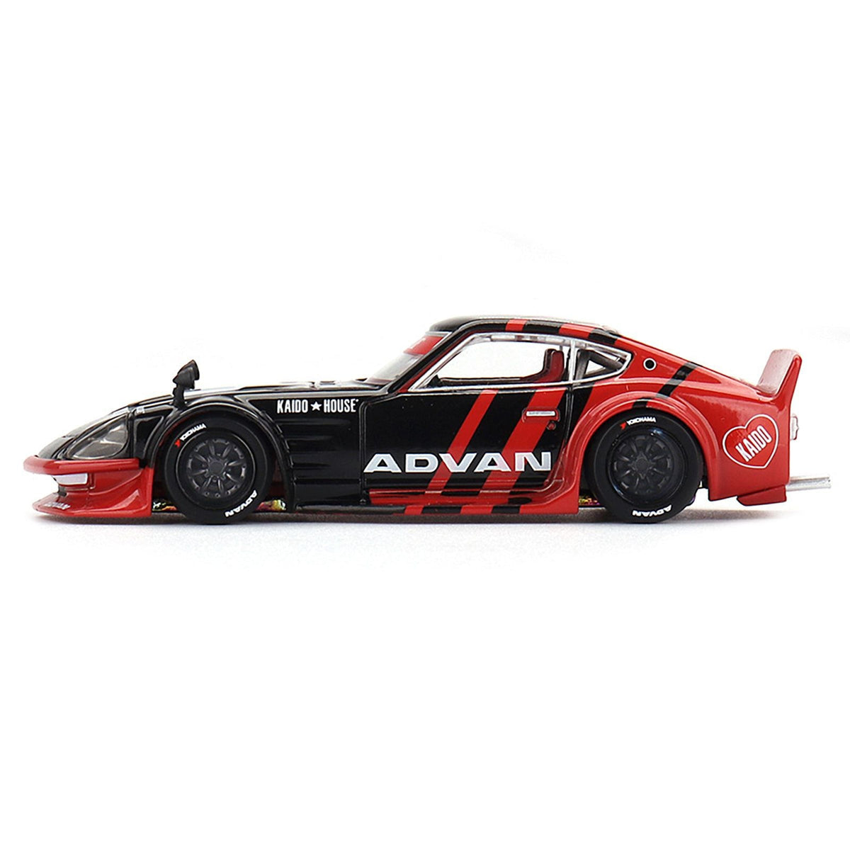 Nissan Fairlady Z Kaido GT RHD (Right Hand Drive) "Advan" Black and Red Livery (Designed by Jun Imai) "Kaido House" Special 1/64 Diecast Model Car by Mini GT-Mini GT-ModelCars.com