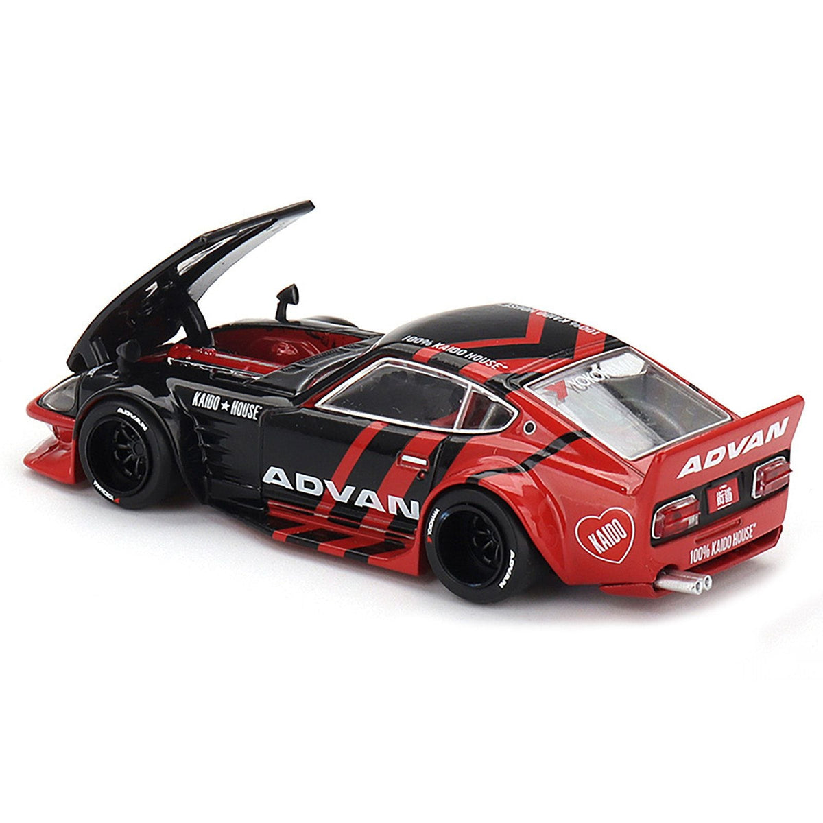 Nissan Fairlady Z Kaido GT RHD (Right Hand Drive) "Advan" Black and Red Livery (Designed by Jun Imai) "Kaido House" Special 1/64 Diecast Model Car by Mini GT-Mini GT-ModelCars.com