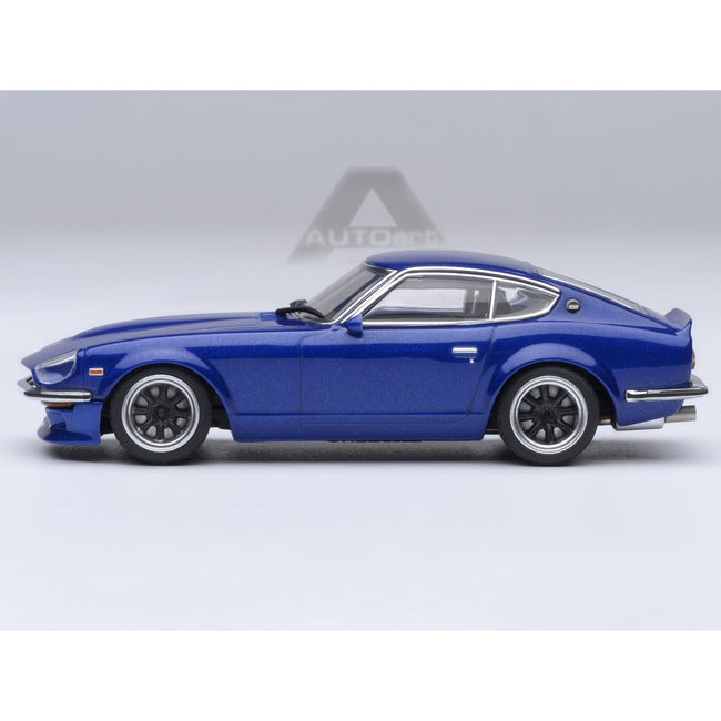 Nissan Fairlady Z RHD (Right Hand Drive) "Akuma No Z" Blue Metallic "Wangan Midnight - Comic #4 Version" Manga 1/64 Model Car by Autoart-Autoart-ModelCars.com