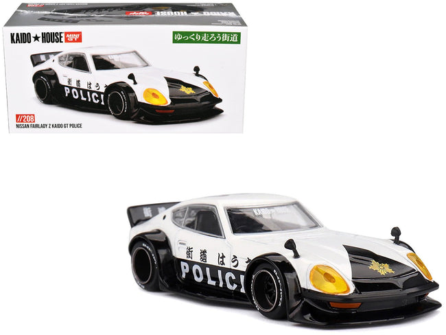 Nissan Fairlady Z RHD (Right Hand Drive) "Kaido GT Police" Black and White (Designed by Jun Imai) "Kaido House" 1/64 Diecast Model Car by Mini GT-Mini GT-ModelCars.com