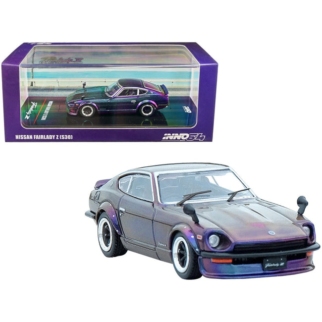 Nissan Fairlady Z (S30) RHD (Right Hand Drive) Midnight Purple II Metallic "Hong Kong Ani-Com and Games 2022" Event Edition 1/64 Diecast Model Car by Inno Models-Inno Models-ModelCars.com
