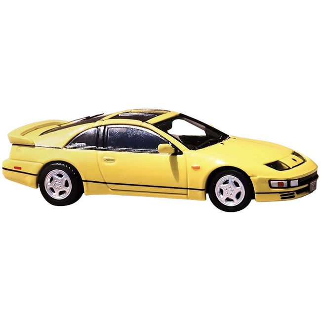Nissan Fairlady Z (Z32) RHD (Right Hand Drive) Yellow Pearlglow with Sunroof and Extra Wheels 1/64 Diecast Model Car by Inno Models-Inno Models-ModelCars.com