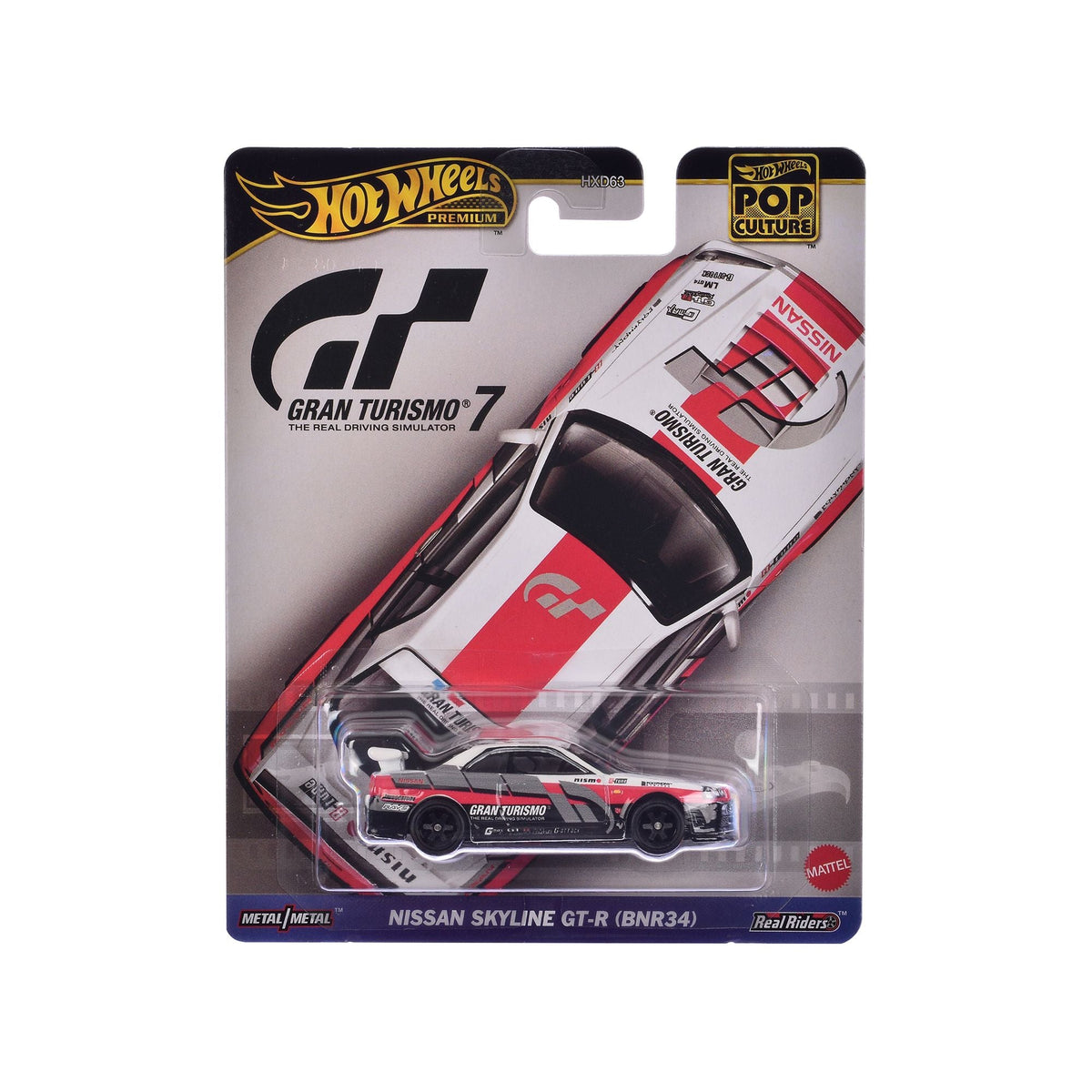 Nissan GT-R Nismo GT3 #23 White "Gran Turismo 7" Video Game Diecast Model Car by Hot Wheels-Hotwheels-ModelCars.com