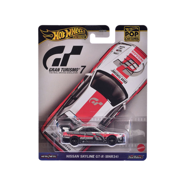 Nissan GT-R Nismo GT3 #23 White "Gran Turismo 7" Video Game Diecast Model Car by Hot Wheels-Hotwheels-ModelCars.com
