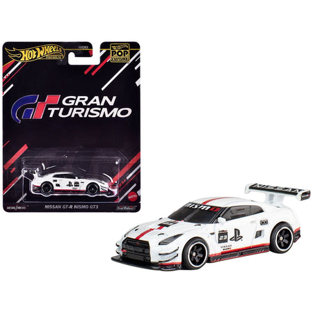 Nissan GT - R Nismo GT3 23 White "Gran Turismo" "Pop Culture" Series Diecast Model Car by Hot Wheels - Hotwheels - ModelCars.com