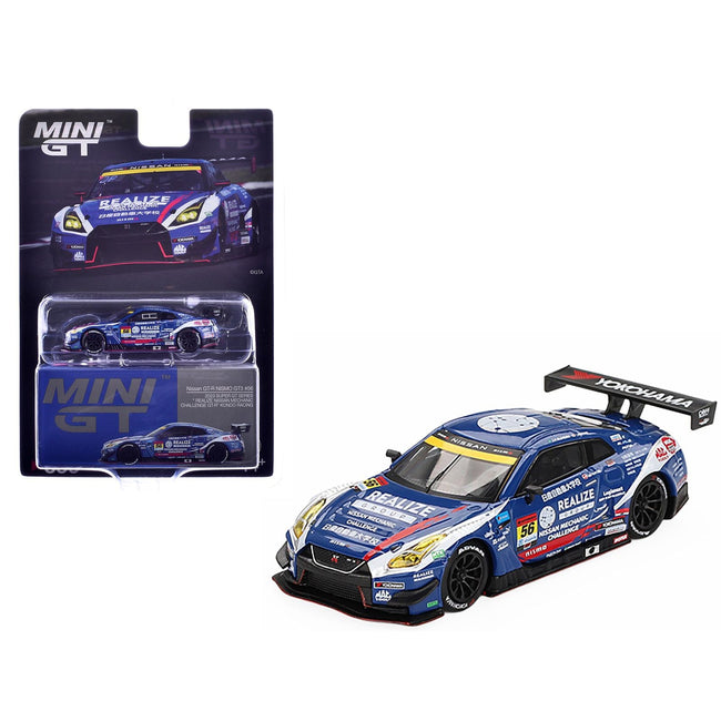 Nissan GT-R NISMO GT3 #56 Joao Paulo de Oliveira - Teppei Natori "REALIZE Nissan Mechanic Challenge GT-R" "Super GT Series" (2023) Limited Edition 1/64 Diecast Model Car by Mini GT-Mini GT-ModelCars.com