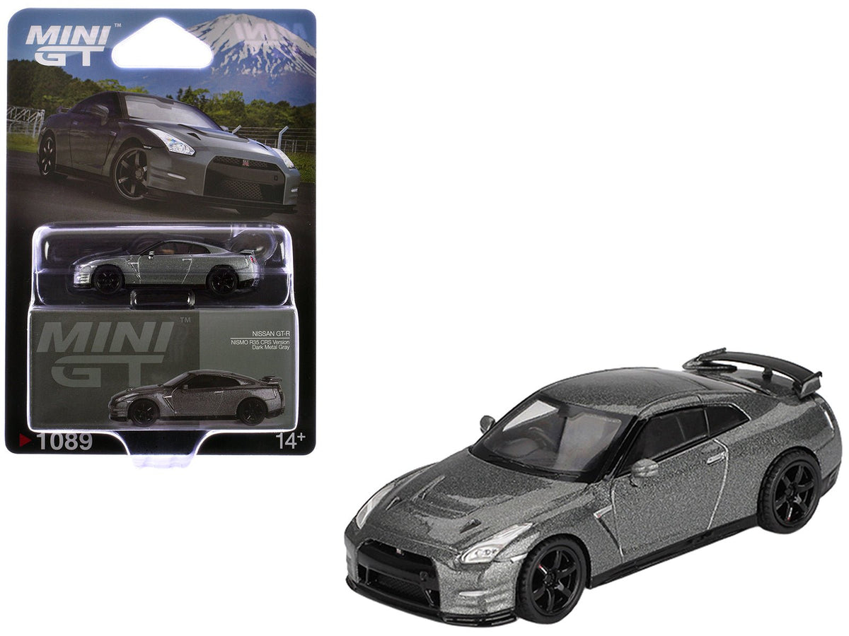Nissan GT-R Nismo R35 CRS Version RHD (Right Hand Drive) Dark Metal Gray Metallic Limited Edition 1/64 Diecast Model Car by Mini GT-Mini GT-ModelCars.com