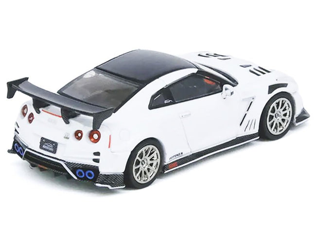 Nissan GT-R (R35) "Top Secret" RHD (Right Hand Drive) White with Black Top "Tokyo Auto Salon 2021" 1/64 Diecast Model Car by Inno Models-Inno Models-ModelCars.com